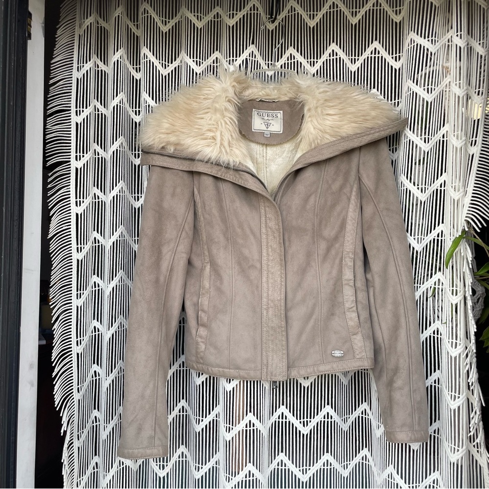 Suede and shearling jacket